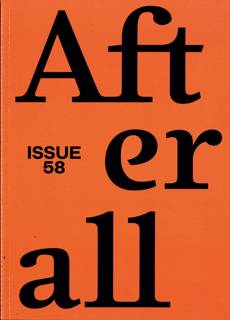 Afterall Magazine Issue NO58