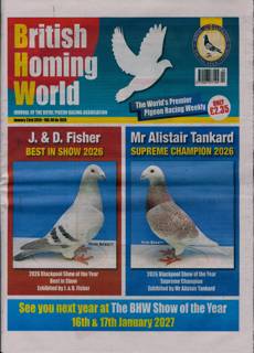 British Homing World Magazine Issue NO 7821