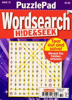 Puzzlelife Ppad Wordsearch H&S Magazine Issue NO 72