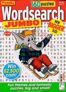 Family Wordsearch Jumbo Magazine Issue NO 383