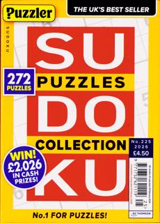 Puzzler Sudoku Puzzle Collection Magazine Issue NO 225
