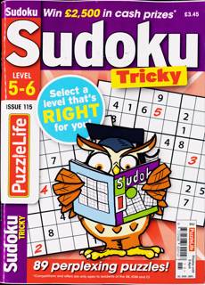 Puzzlelife Sudoku Lev 5 And 6 Magazine Issue NO 115