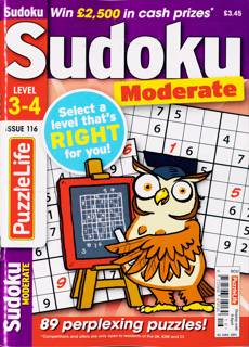 Puzzlelife Sudoku L 3 4 Magazine Issue NO 116