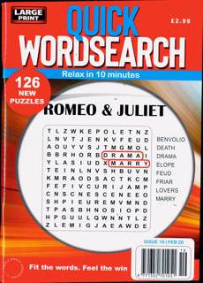 Quick Wordsearch Magazine Issue NO 19