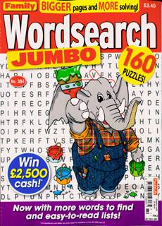 Family Wordsearch Jumbo Magazine Issue NO 384