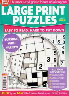 Tab Big Bett Large Print Puzz Magazine Issue NO 3