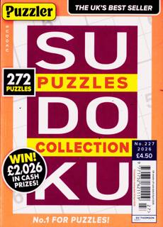 Puzzler Sudoku Puzzle Collection Magazine Issue NO 227