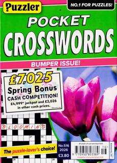 Puzzler Pocket Crosswords Magazine Issue NO 516