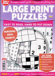 Tab Big Bett Large Print Puzz Magazine Issue NO 4