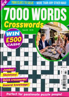 7000 Word Crosswords Magazine Issue NO 60