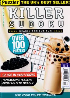 Puzzler Killer Sudoku Magazine Issue NO 249