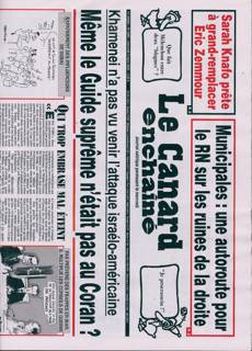 Le Canard Enchaine Magazine Issue NO5495