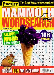 Puzz Mammoth Fam Wordsearch Magazine Issue NO 141