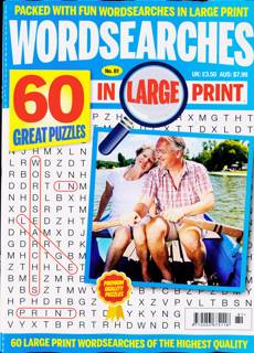 Wordsearches In Large Print Magazine Issue NO 81