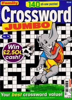 Family Crossword Jumbo Magazine Issue NO 74