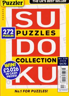 Puzzler Sudoku Puzzle Collection Magazine Issue NO 229