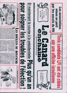 Le Canard Enchaine Magazine Issue NO5498