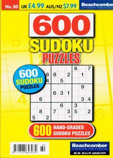 600 Sudoku Puzzles Magazine Issue NO 80