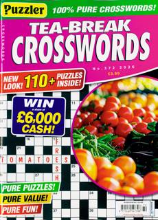 Puzzler Tea Break Crosswords Magazine Issue NO 372