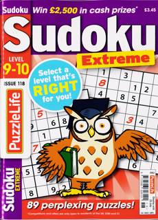 Puzzlelife Sudoku L9&10 Magazine Issue NO 118