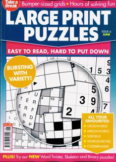 Tab Big Bett Large Print Puzz Magazine Issue NO 6