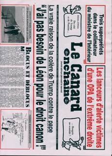 Le Canard Enchaine Magazine Issue NO5501