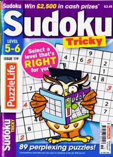 Puzzlelife Sudoku Lev 5 and 6 Magazine Issue NO 119