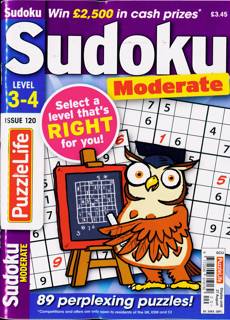Puzzlelife Sudoku L 3 4 Magazine Issue NO 120
