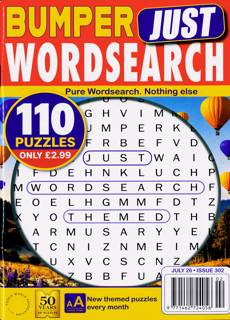 Bumper Just Wordsearch Magazine Issue NO 302
