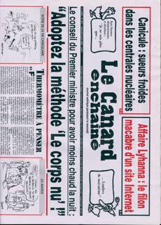 Le Canard Enchaine Magazine Issue NO5511