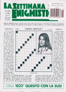 La Settimana Enigmistica Magazine Issue NO 4925