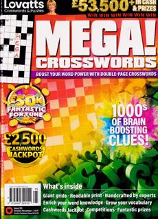 Lovatts Mega Crosswords Magazine Issue NO 105