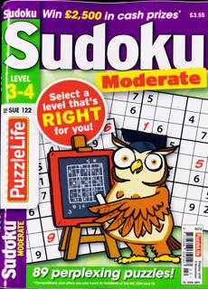 Puzzlelife Sudoku L 3 4 Magazine Issue NO 122