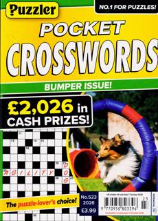 Puzzler Pocket Crosswords Magazine Issue NO 523