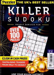 Puzzler Killer Sudoku Magazine Issue NO 256
