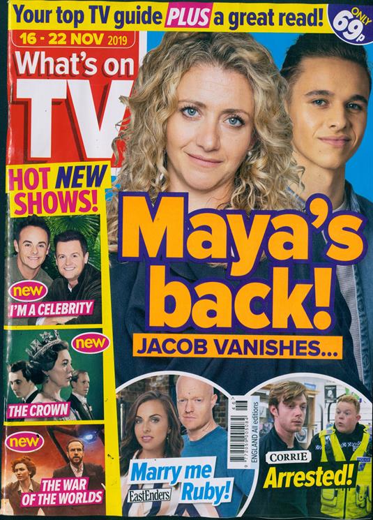 Whats On Tv England Magazine Subscription Buy at Newsstand.co.uk