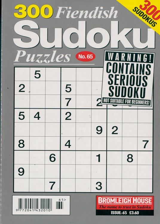 300 Fiendish Sudoku Puzzle Magazine Subscription Buy At Newsstand co 