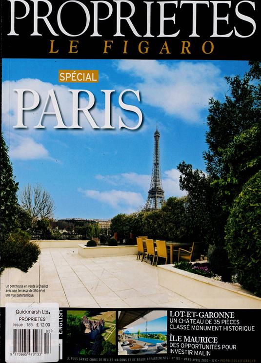 Proprietes Le Figaro Magazine Subscription Buy at Newsstand.co.uk