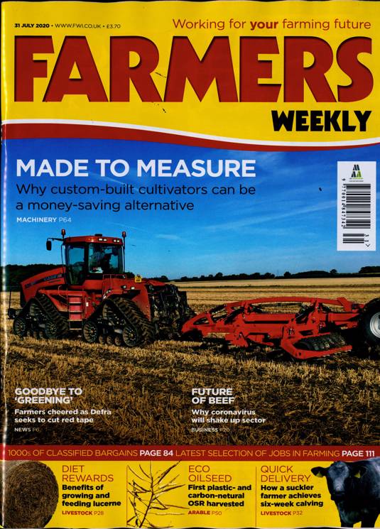 Farmers Weekly Magazine Subscription Buy at Newsstand.co.uk Agriculture