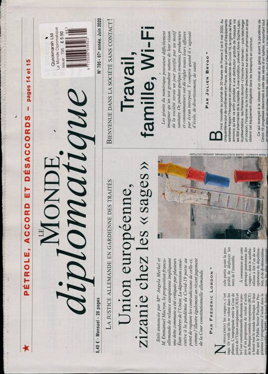 Le Monde Diplomatique Magazine Subscription Buy at Newsstand.co.uk French
