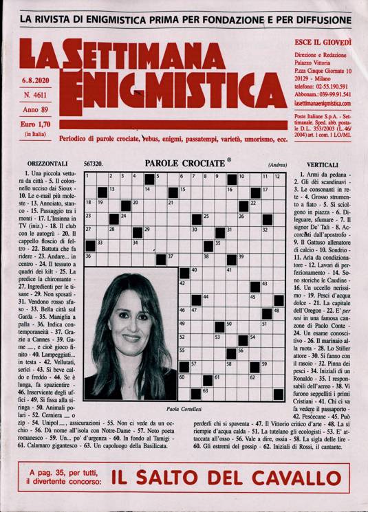 La Settimana Enigmistica Magazine Subscription Buy at Newsstand.co.uk Italian