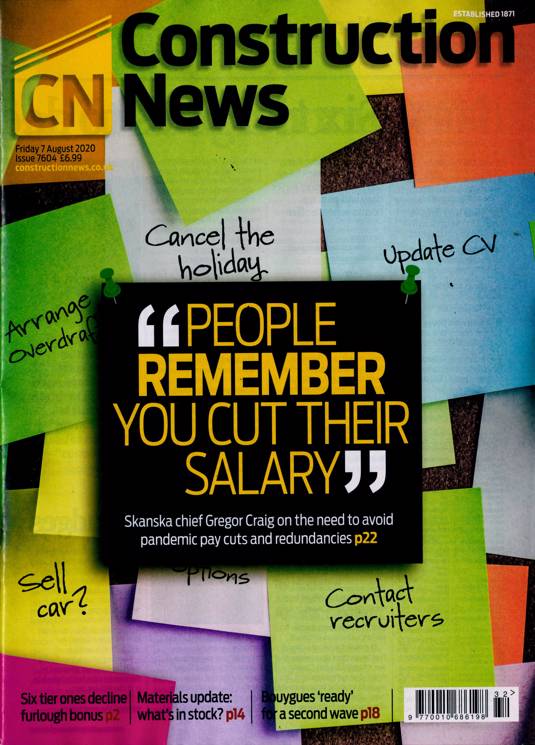 Construction News Magazine Subscription Buy at Newsstand.co.uk