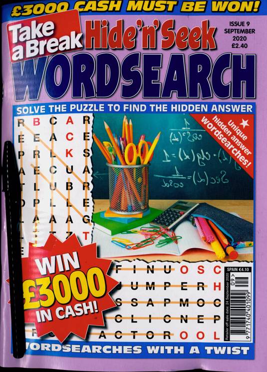 Take A Break Hide Seek Magazine Subscription Buy At Newsstand co uk Wordsearch