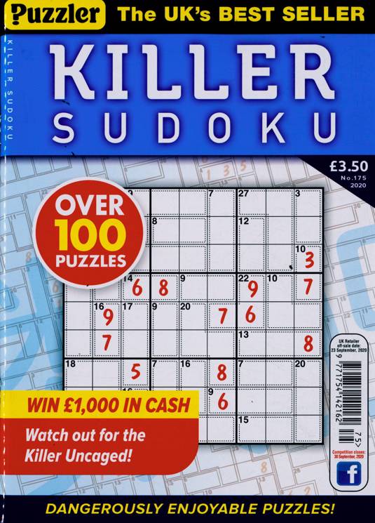 Puzzler Killer Sudoku Magazine Subscription Buy At Newsstand co uk 