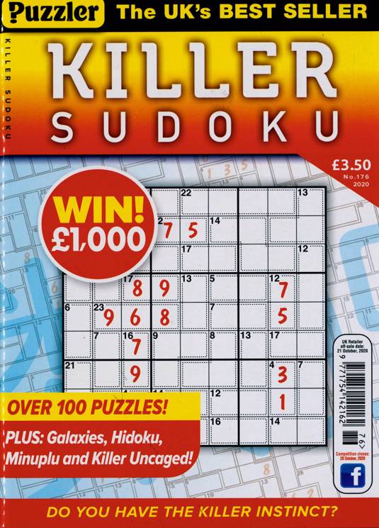 Puzzler Killer Sudoku Magazine Subscription Buy At Newsstand co uk 