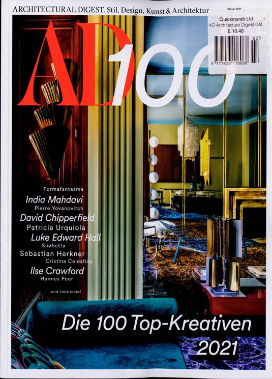 Architectural Digest German Magazine Subscription Buy at Newsstand.co