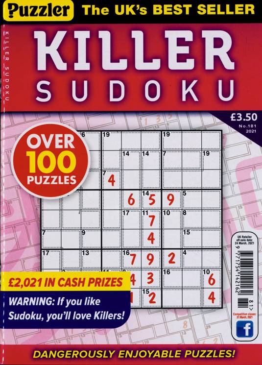 Puzzler Killer Sudoku Magazine Subscription Buy At Newsstand co uk 