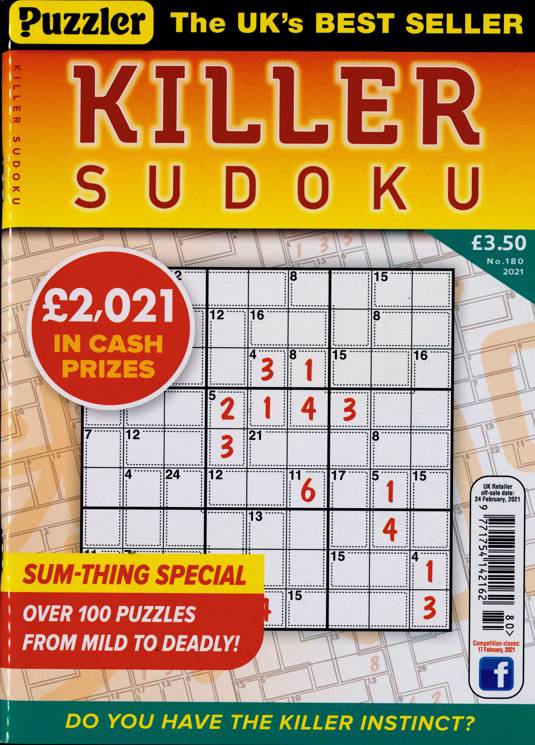 Puzzler Killer Sudoku Magazine Subscription Buy At Newsstand co uk 