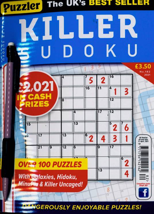 Puzzler Killer Sudoku Magazine Subscription Buy At Newsstand co uk 