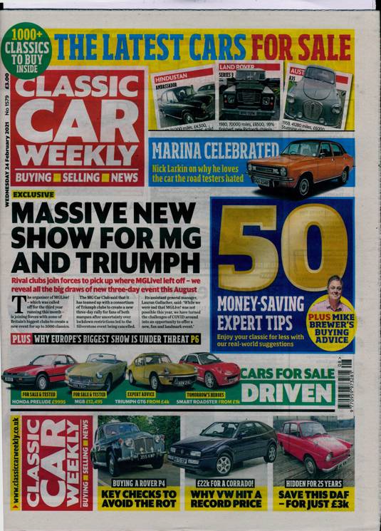 Classic Car Weekly Magazine Subscription Buy at Newsstand.co.uk